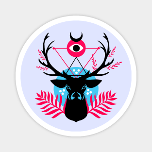 Mystic Dark Deer Magnet